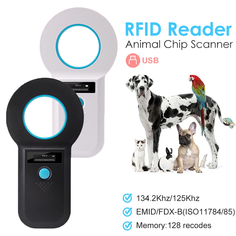 Ручной RFID-сканер микрочипов EMID EMID FDX-B (ISO11784/85) RFID-считыватель животных Сканер идентификации чипов для домашних животных для кошек, собак, домашних животных
Ручной RFID-сканер микрочипов EMID EMID FDX-B (ISO11784/85) RFID-считыватель животных Сканер идентификации чипов для домашних животных для кошек, собак, домашних животных