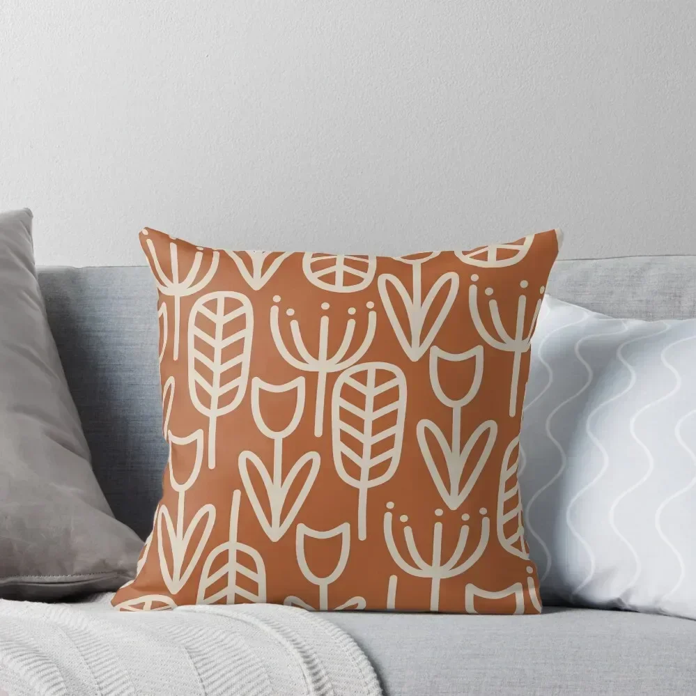 Cheerful Garden Minimalist Botanical Pattern in Putty and Clay Rust Terracotta Throw Pillow Pillow Covers Decorative pillow
Cheerful Garden Minimalist Botanical Pattern in Putty and Clay Rust Terracotta Throw Pillow Pillow Covers Decorative pillow