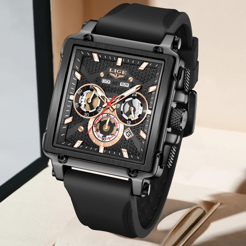 Мужские кварцевые часы LIGE для активного отдыха, простые, модные, с автоматической датой и указателем дня недели, повседневные, роскошные, с силиконовым ремешком, водонепроницаемые, с ажурным циферблатом.
Мужские кварцевые часы LIGE для активного отдыха, простые, модные, с автоматической датой и указателем дня недели, повседневные, роскошные, с силиконовым ремешком, водонепроницаемые, с ажурным циферблатом.