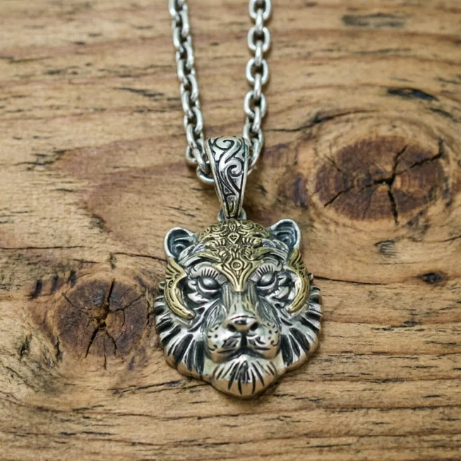 Tiger Year: Dominant and Exquisite Tiger Head Pendant, Sterling Silver, Men's Personalized Necklace Pendant, Hip Hop Street Fash
Tiger Year: Dominant and Exquisite Tiger Head Pendant, Sterling Silver, Men's Personalized Necklace Pendant, Hip Hop Street Fash