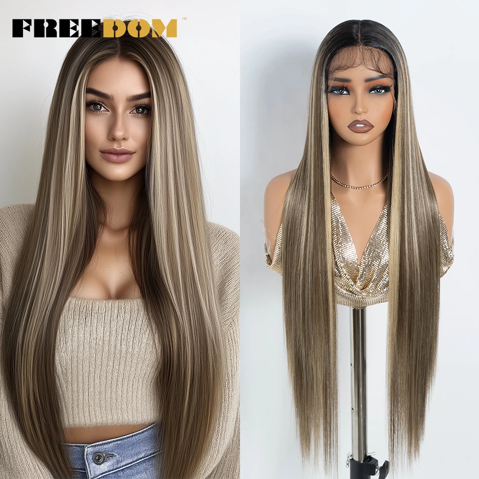 FREEDOM Synthetic Lace Front Wigs For Women 36 Inch Long Straight Ombre Brown Blonde Lace Wigs Highlight Red Cosplay Wig
FREEDOM Synthetic Lace Front Wigs For Women 36 Inch Long Straight Ombre Brown Blonde Lace Wigs Highlight Red Cosplay Wig
