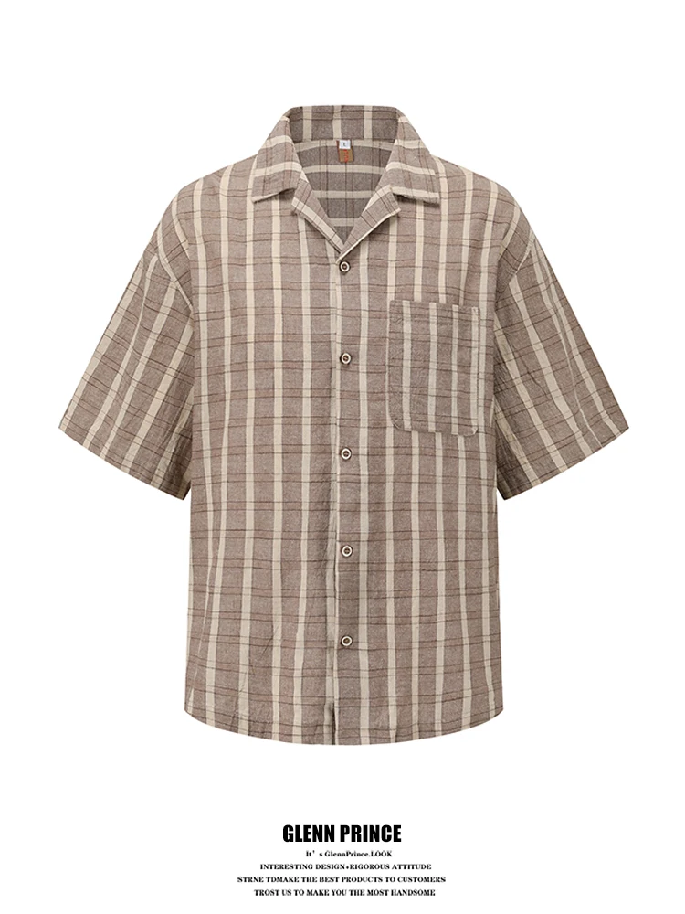 Lightweight Cuban Collar Short Sleeve Shirt Men's Loose Fit Summer Casual Style Breathable Cotton Shirt Vintage Holiday Theme
Lightweight Cuban Collar Short Sleeve Shirt Men's Loose Fit Summer Casual Style Breathable Cotton Shirt Vintage Holiday Theme