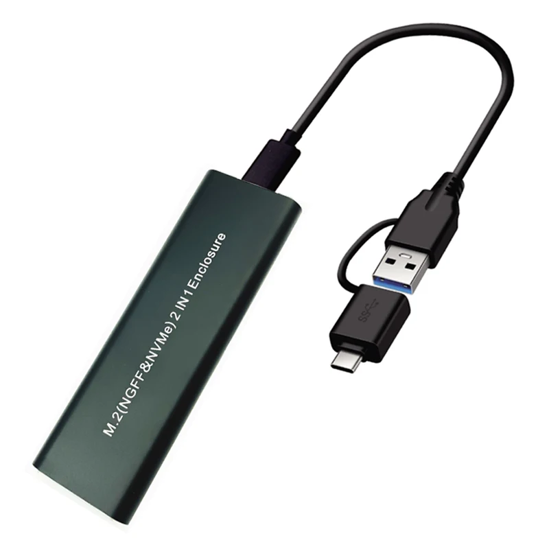 M.2 NVME SSD to USB 3.1 Case, 10Gbps Dual Protocol M2 NVMe Box, PCIe NGFF SATA M2 NVMe Enclosure Adapter with OTG for M.2 SSD
M.2 NVME SSD to USB 3.1 Case, 10Gbps Dual Protocol M2 NVMe Box, PCIe NGFF SATA M2 NVMe Enclosure Adapter with OTG for M.2 SSD