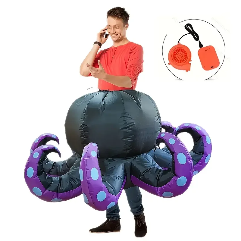 Inflatable octopus costume cute animal theme inflatable suit holiday party dress up perfect for Halloween and Christmas party
Inflatable octopus costume cute animal theme inflatable suit holiday party dress up perfect for Halloween and Christmas party