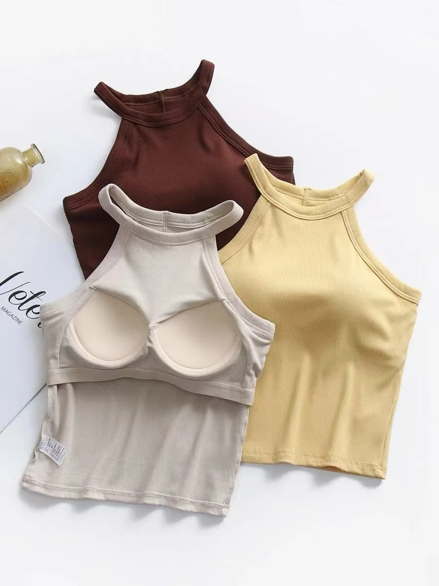 95% Cotton One-Piece Sports Tank Top Women's Large Size with Chest Pad Strapless Summer Yoga Sleeveless Shirt Beautiful Back
95% Cotton One-Piece Sports Tank Top Women's Large Size with Chest Pad Strapless Summer Yoga Sleeveless Shirt Beautiful Back