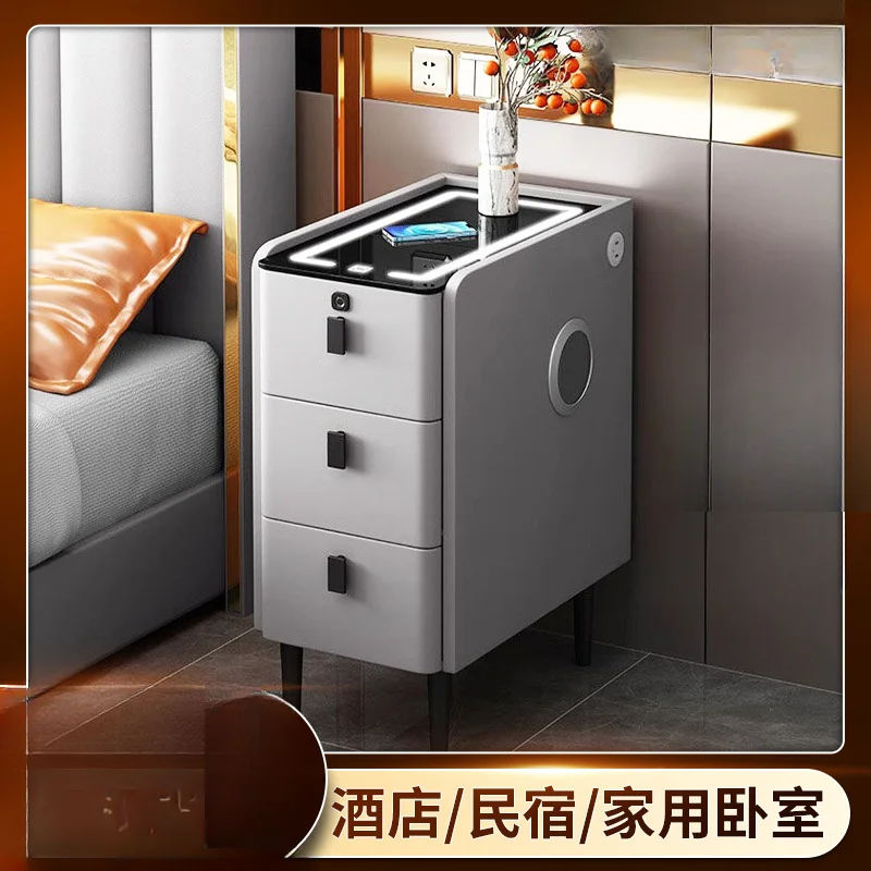 Smart bedside table wireless charging ultra-narrow three-pump modern simplicity
Smart bedside table wireless charging ultra-narrow three-pump modern simplicity