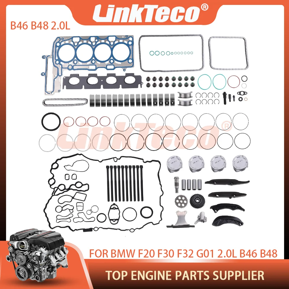 For BMW Mini Cooper F20 B46 B48 2.0L Gas Engine Parts Rebuild Gasket Set Rods Timing Chain Kit Fit 125i 230i X3 X4 14-20
For BMW Mini Cooper F20 B46 B48 2.0L Gas Engine Parts Rebuild Gasket Set Rods Timing Chain Kit Fit 125i 230i X3 X4 14-20