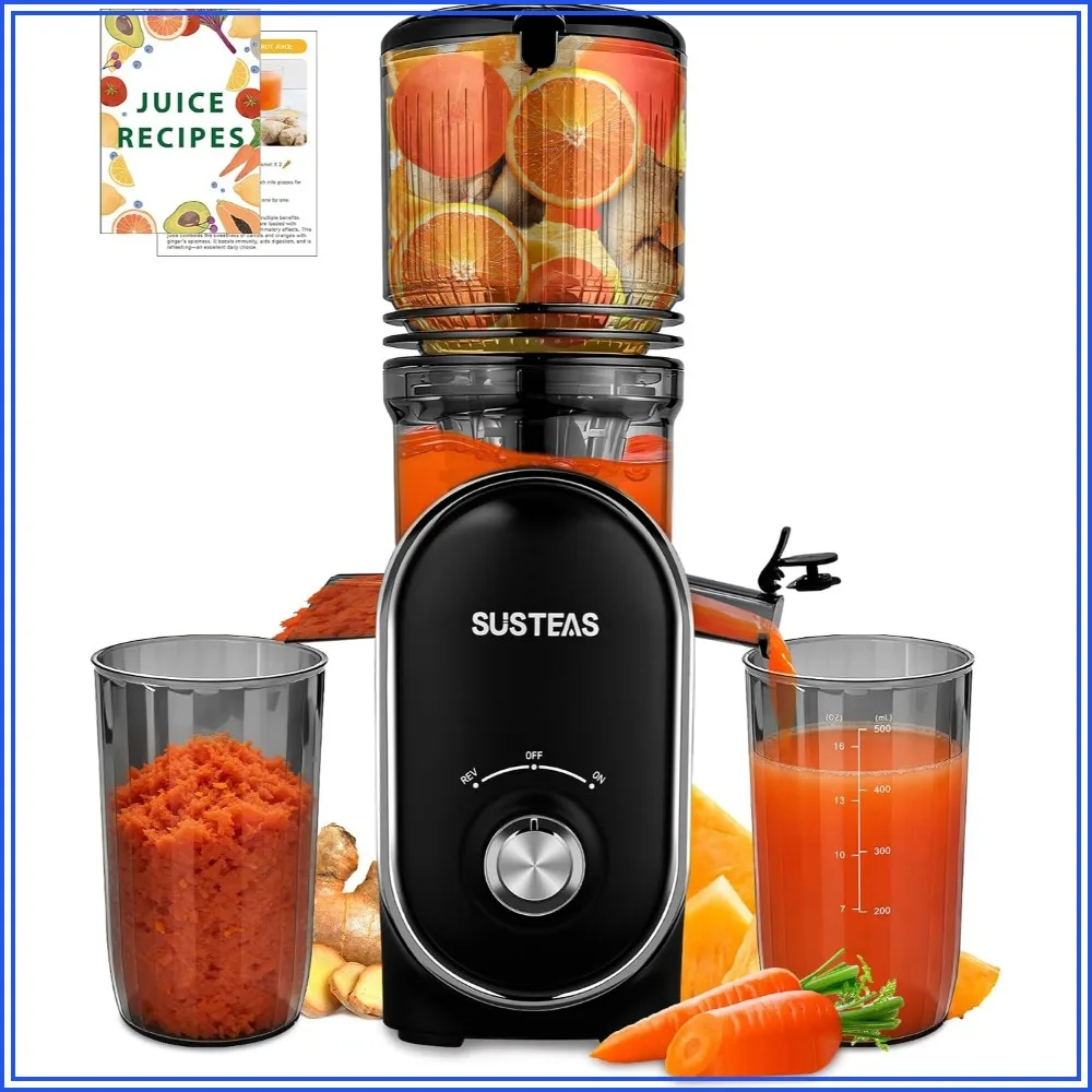 300W Cold Press Juicer, 5.3" Large Feed Chute, 1.5L Capacity, Auto Feeding, High Yield, Easy Clean, Black
300W Cold Press Juicer, 5.3" Large Feed Chute, 1.5L Capacity, Auto Feeding, High Yield, Easy Clean, Black