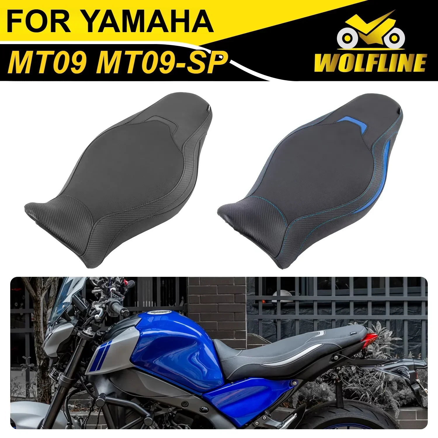 WOLFLINE Two-Up Seat Pad One-Piece Saddle Cushion Motorcycle Pillion for Yamaha MT-09/MT09 SP 2021-2023 2022
WOLFLINE Two-Up Seat Pad One-Piece Saddle Cushion Motorcycle Pillion for Yamaha MT-09/MT09 SP 2021-2023 2022