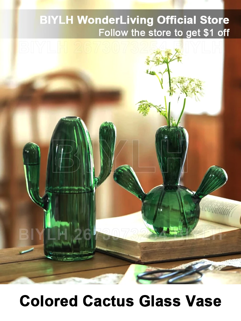 Cute Cactus Glass Vase Home Decoration Transparent Hydroponics Vase Table Decor Ornament Crafts Living Room Decoration Gifts
Cute Cactus Glass Vase Home Decoration Transparent Hydroponics Vase Table Decor Ornament Crafts Living Room Decoration Gifts