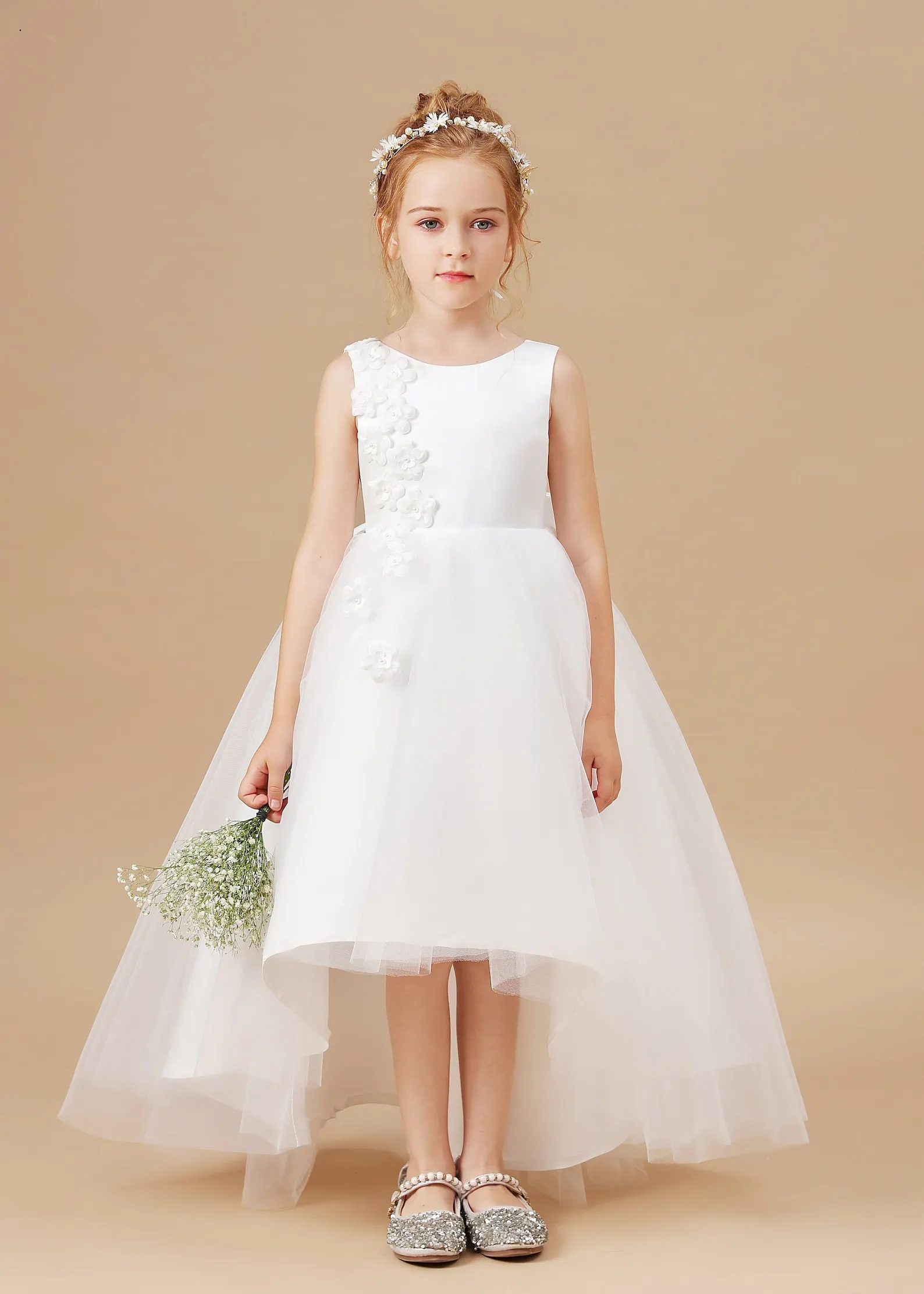 YZYmanualroomA-Line Asymmetrical Flower Girl Dress - Tulle/Lace Sleeveless Children's First Communion Dress / Custom Made
YZYmanualroomA-Line Asymmetrical Flower Girl Dress - Tulle/Lace Sleeveless Children's First Communion Dress / Custom Made