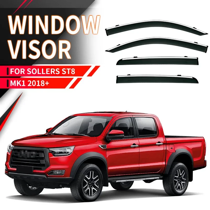For Sollers ST8 MK1 2018-2024+ Window Visor Vent Shades Ventvisor Wind Deflectors Visors Rain Guard Shades Visor Body Kit
For Sollers ST8 MK1 2018-2024+ Window Visor Vent Shades Ventvisor Wind Deflectors Visors Rain Guard Shades Visor Body Kit