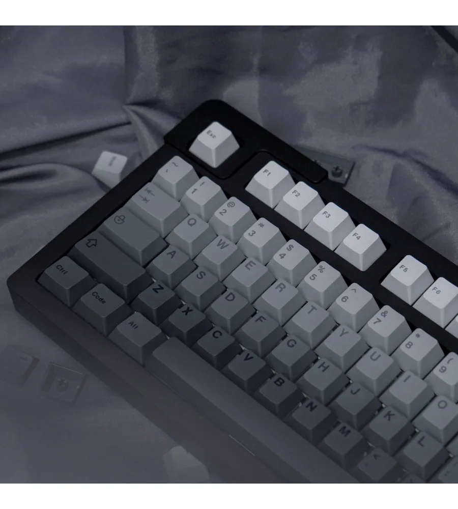 Keycap PBT sublimation cherry original high gray/purple/cyan gradual change positive/side engraved 125 key mechanical keyboard
Keycap PBT sublimation cherry original high gray/purple/cyan gradual change positive/side engraved 125 key mechanical keyboard