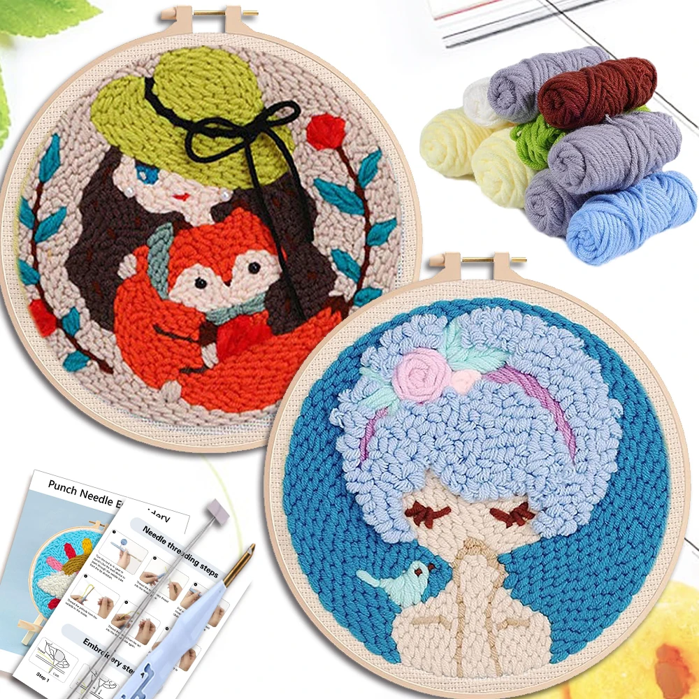 GATYZTORY Cartoon Girls Punch Needle Embroidery Kits Adult Craft Kits Figure Punch Needles Cross Stitch Kit Home Decor Artwork
GATYZTORY Cartoon Girls Punch Needle Embroidery Kits Adult Craft Kits Figure Punch Needles Cross Stitch Kit Home Decor Artwork