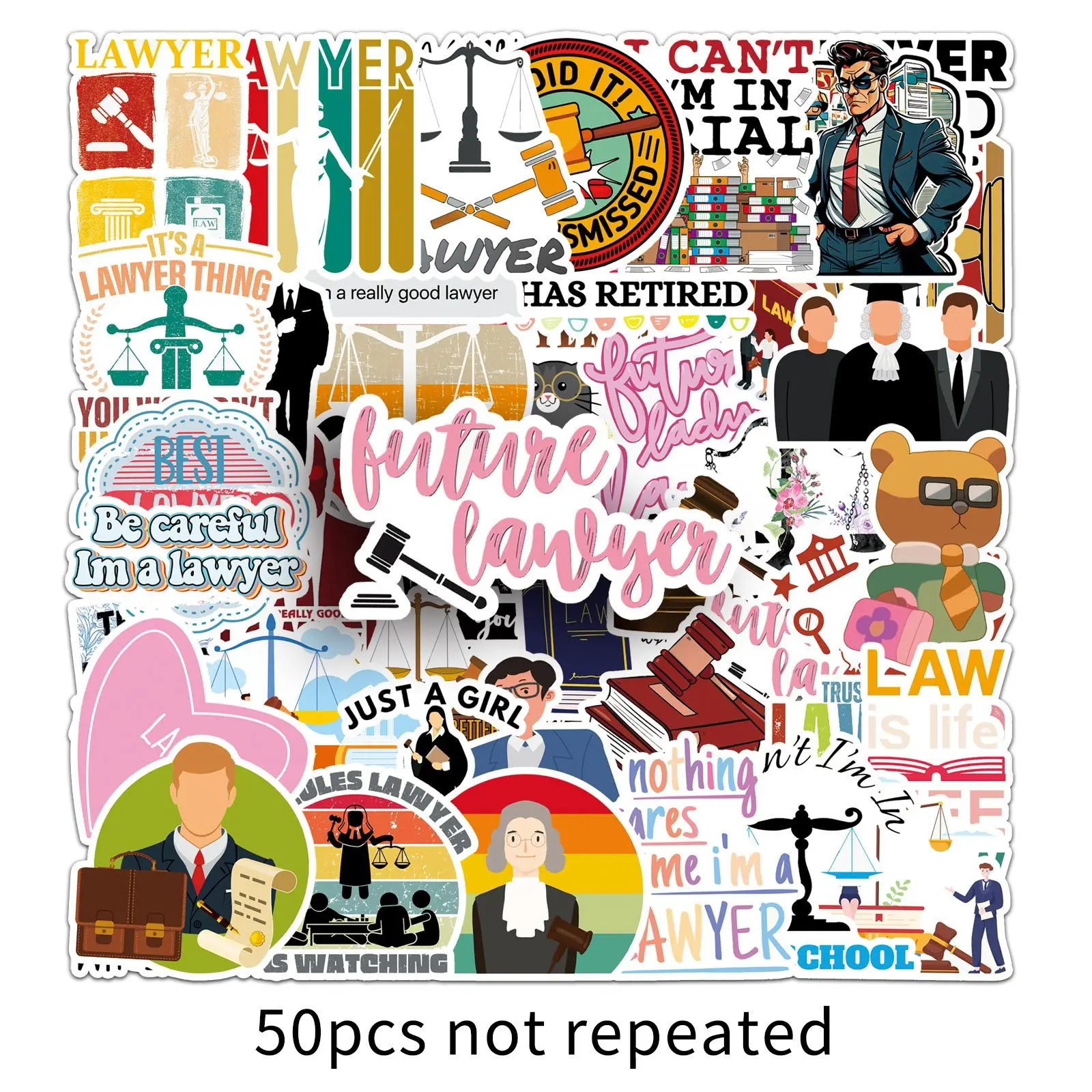 50PCS Professional Lawyer Cartoon Stickers Court Fairness and Justice Graffiti Sticker DIY Luggage Laptop Phone Car Bike Gifts
50PCS Professional Lawyer Cartoon Stickers Court Fairness and Justice Graffiti Sticker DIY Luggage Laptop Phone Car Bike Gifts
