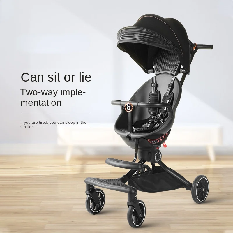 Can Lie Large Wheel Shock Absorbent Two-way Push Stroller One Key Folding Lightweight Baby Strollers 360° Rotating Seat Baby Car
Can Lie Large Wheel Shock Absorbent Two-way Push Stroller One Key Folding Lightweight Baby Strollers 360° Rotating Seat Baby Car
