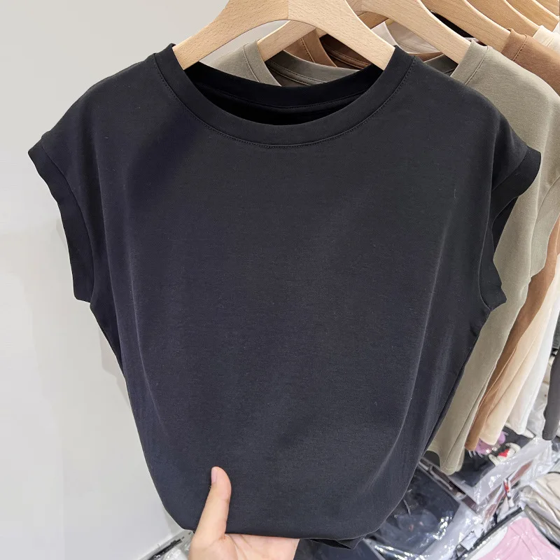 ShouldertWomen's-shirt2025New women's spring solid color round-neck cotton-shirt with stylish flutter sleeves and
ShouldertWomen's-shirt2025New women's spring solid color round-neck cotton-shirt with stylish flutter sleeves and