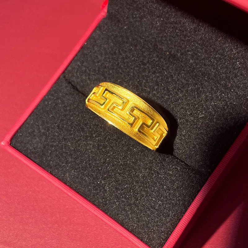 Luxury 24K 9999 Pure Gold real gold Men's and Women's Six-character True Words Xiangyun Opening Adjustable Ring
Luxury 24K 9999 Pure Gold real gold Men's and Women's Six-character True Words Xiangyun Opening Adjustable Ring