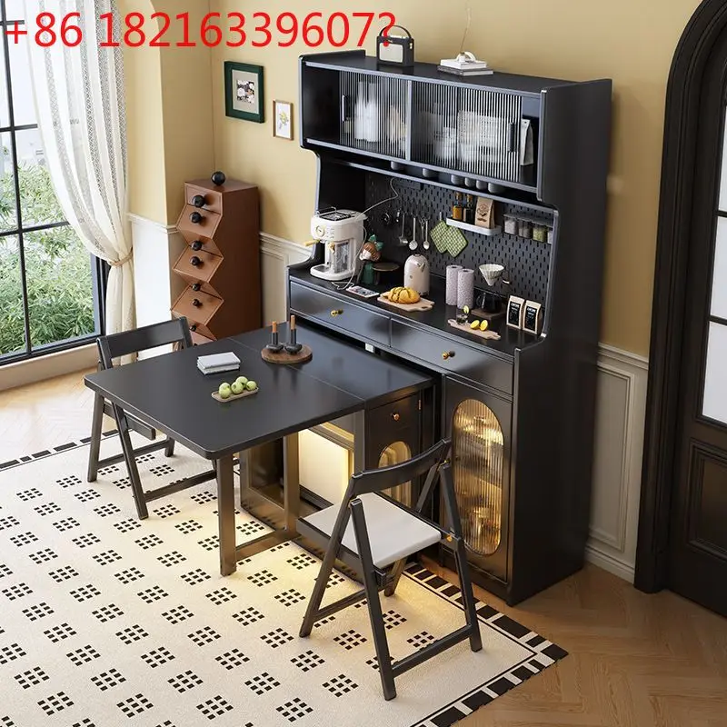 French retro solid wood folding dining table integrated black antique household small apartment foldable against the wall
French retro solid wood folding dining table integrated black antique household small apartment foldable against the wall