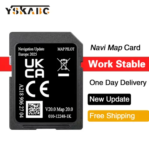 SD Card GPS Map Pilot Europe Sat Nav 2025 Star1 V20 A2189062704 for Mercedes A/B/C/E/M/ML/MLC-Class Garmin Navigation