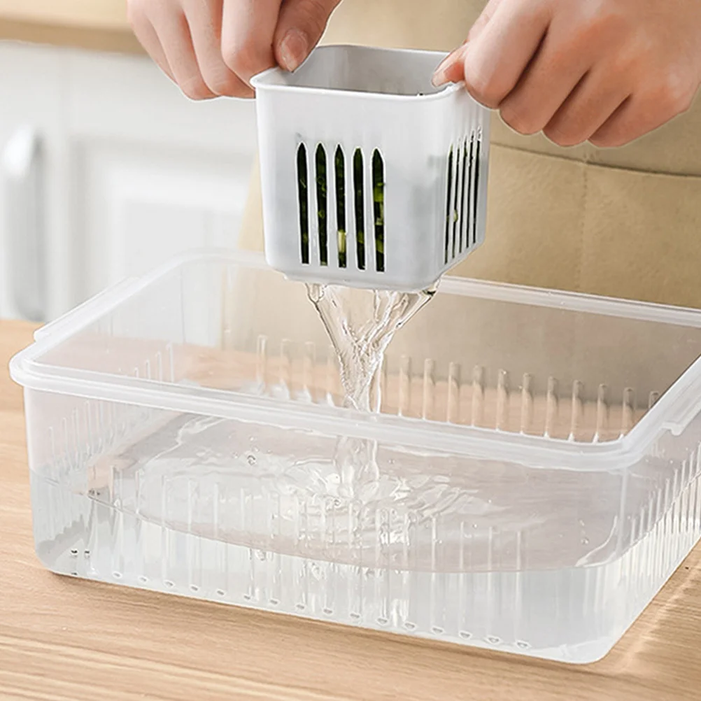 2 set Freezer Boxes Containers Kitchen Seal Refrigerator Food Prep Container Drain Function Vegetable Fruit Storage Box PP
2 set Freezer Boxes Containers Kitchen Seal Refrigerator Food Prep Container Drain Function Vegetable Fruit Storage Box PP