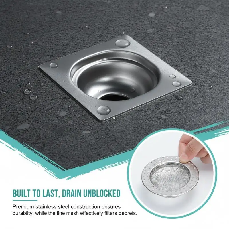Stainless Steel Kitchen and Bathroom Floor Drain Strainer with Food Slag Filter
Stainless Steel Kitchen and Bathroom Floor Drain Strainer with Food Slag Filter