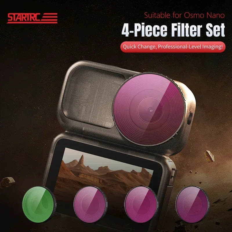Lens Filters for DJI Osmo Nano CPL ND8/ND16/ND32 Neutral Density/ND Filter Set Camera Photography Accessory
Lens Filters for DJI Osmo Nano CPL ND8/ND16/ND32 Neutral Density/ND Filter Set Camera Photography Accessory