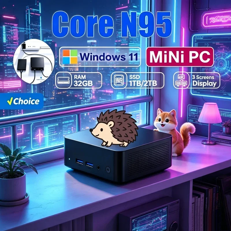 Lustrous 2026 Delicate MINI PC Windows 11 Pro Core N95 16GB RAM 1TB SSD WIFI 6 BT5.2 4K HD Vivacious Transition Gaming Home
Lustrous 2026 Delicate MINI PC Windows 11 Pro Core N95 16GB RAM 1TB SSD WIFI 6 BT5.2 4K HD Vivacious Transition Gaming Home