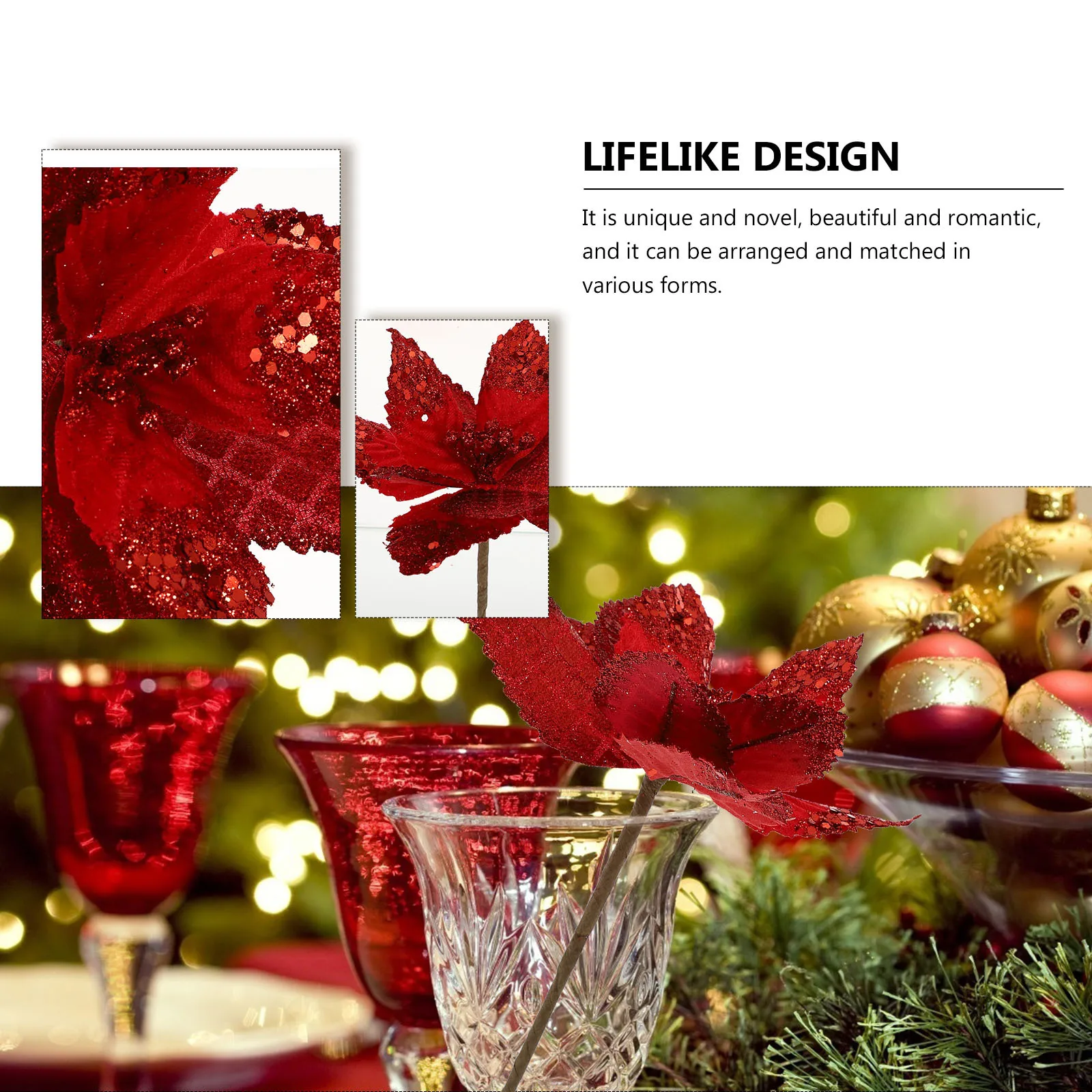 6Pcs Christmas Decorative Flower Simulation Artificial Xmas Flower Decor Holiday Party Home Decoration Christmas Tree Adornment
6Pcs Christmas Decorative Flower Simulation Artificial Xmas Flower Decor Holiday Party Home Decoration Christmas Tree Adornment