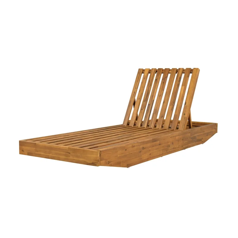 Teak Finish Acacia Wood Chaise Lounge with 3-Position Recline - Outdoor Patio Sun Lounger for Garden or Poolside - Supports 300 lbs
Teak Finish Acacia Wood Chaise Lounge with 3-Position Recline - Outdoor Patio Sun Lounger for Garden or Poolside - Supports 300 lbs