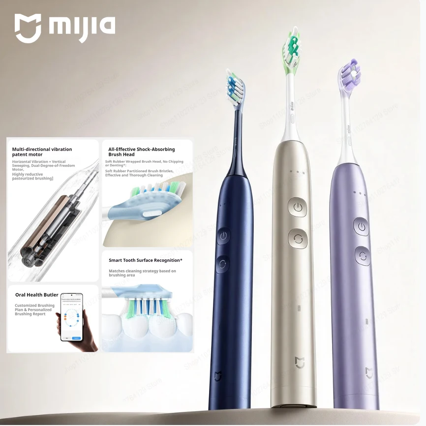 Электрическая зубная щетка XIAOMI MIJIA с многонаправленной осцилляцией, 5 режимов, IPX8, 30 дней автономной работы, управление через приложение и блокировка для путешествий
Электрическая зубная щетка XIAOMI MIJIA с многонаправленной осцилляцией, 5 режимов, IPX8, 30 дней автономной работы, управление через приложение и блокировка для путешествий