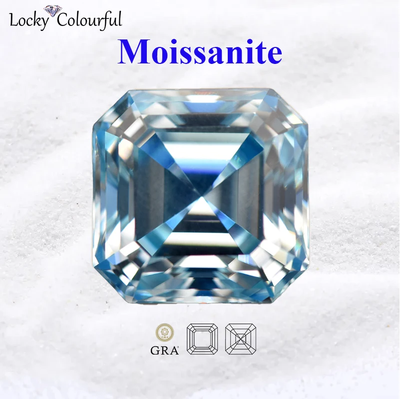 Moissanite Asscher Shape Ice Blue Color Top Quality Beads for Charms DIY Jewelry Making Necklace Materials with GRA Certificate
Moissanite Asscher Shape Ice Blue Color Top Quality Beads for Charms DIY Jewelry Making Necklace Materials with GRA Certificate