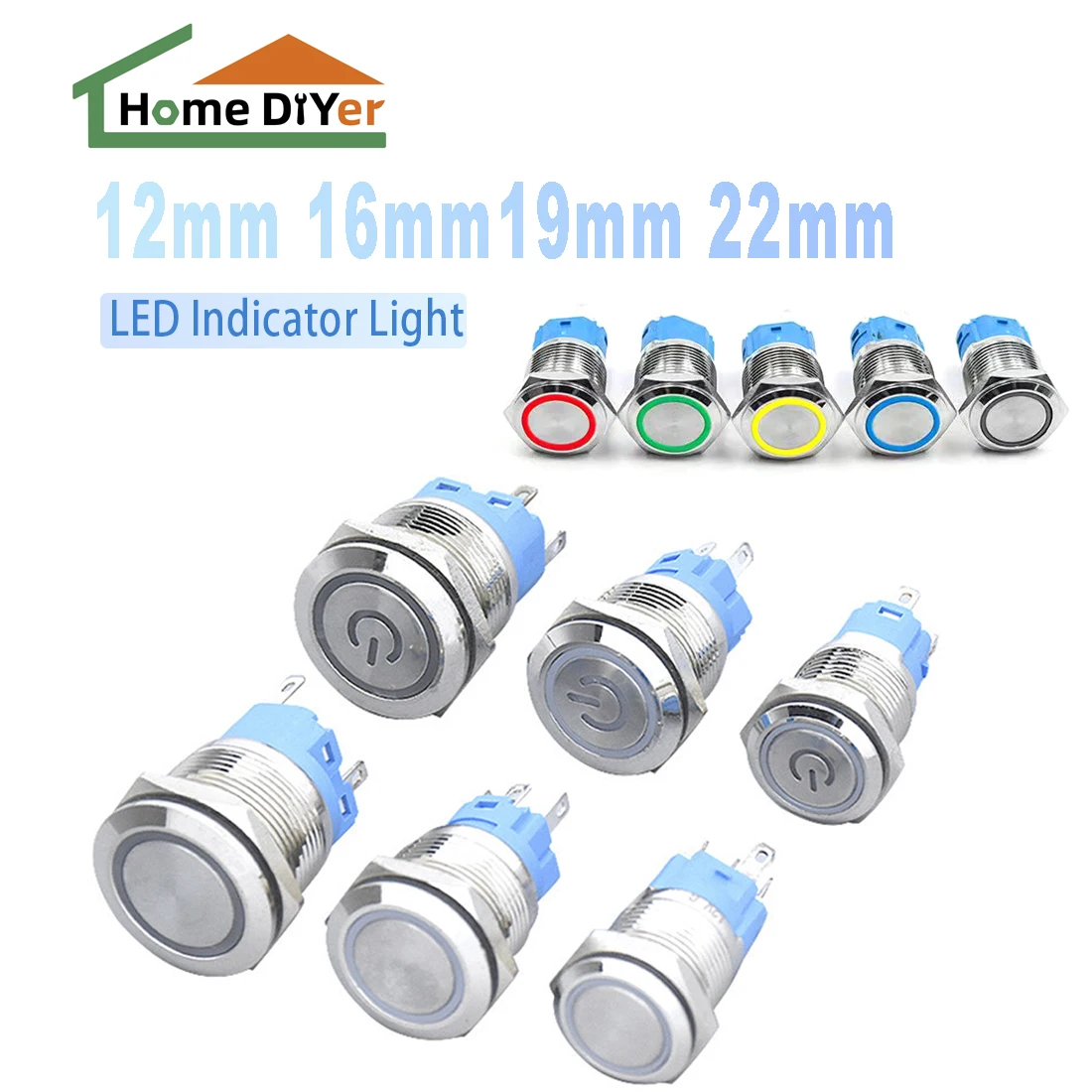 12/16/19/22mm Waterproof Metal Push Button Switch LED Light Momentary Latching Car Engine Power Switch 3V 6V 12V 24V 220V
12/16/19/22mm Waterproof Metal Push Button Switch LED Light Momentary Latching Car Engine Power Switch 3V 6V 12V 24V 220V