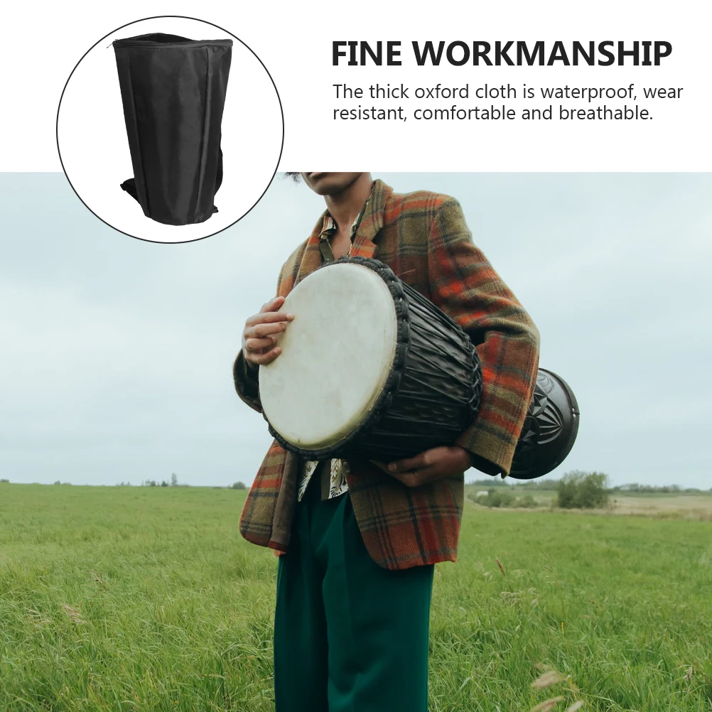 African Drum Bag 8 Inch Djembe Large Capacity Waterproof Black Oxford Cloth Storage Pouch Music Instrument Backpack 
African Drum Bag 8 Inch Djembe Large Capacity Waterproof Black Oxford Cloth Storage Pouch Music Instrument Backpack