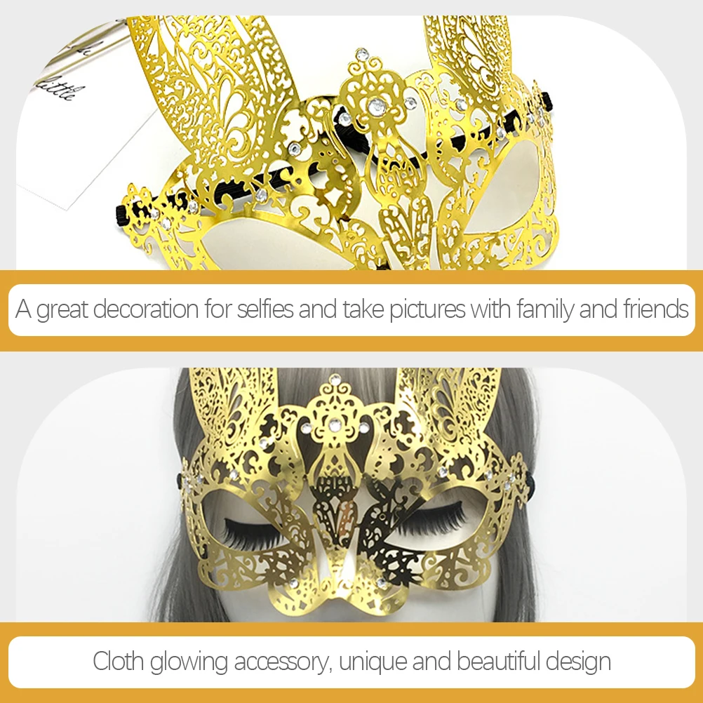 Cosplay Bunny Mask Facial Masquerade for Kids Metal DIY Golden Alloy Costume Women's
Cosplay Bunny Mask Facial Masquerade for Kids Metal DIY Golden Alloy Costume Women's