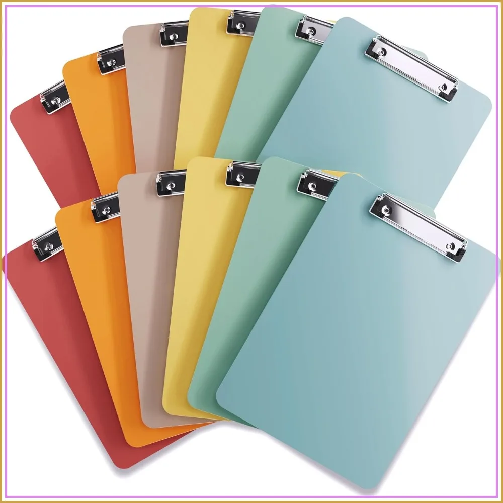 12 Pack Acrylic Clipboards, 8.5x11, Bulk Colored Clipboard Set for Office, School, Classroom, Medical, Coaching Supplies
12 Pack Acrylic Clipboards, 8.5x11, Bulk Colored Clipboard Set for Office, School, Classroom, Medical, Coaching Supplies