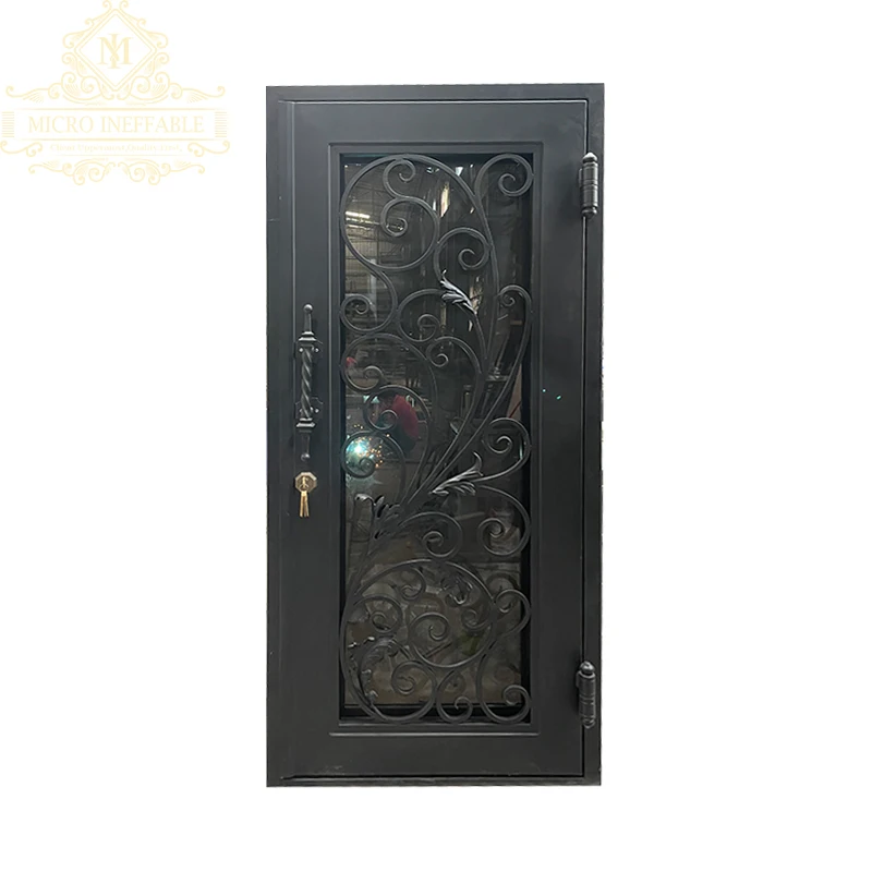 Sell Well Black Single Glass Wrought Iron Front Entry Door Security Metal Iron Single Door Design
Sell Well Black Single Glass Wrought Iron Front Entry Door Security Metal Iron Single Door Design