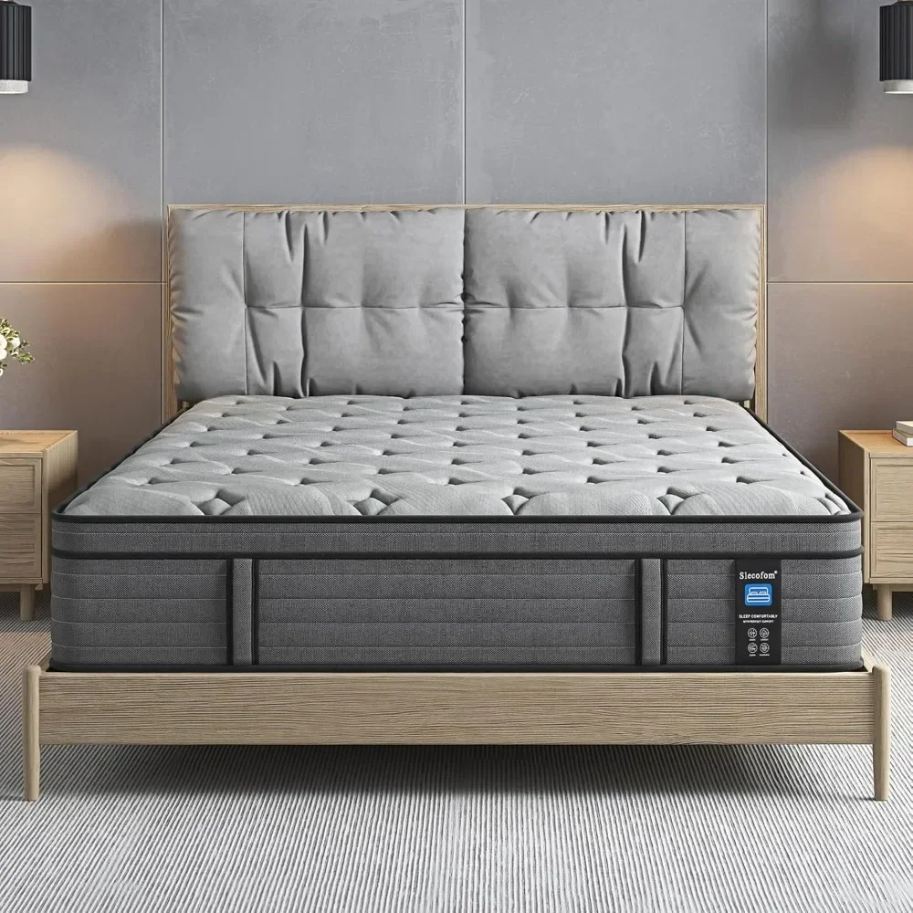 Firm King Mattress,14 Inch King Size Hybrid Mattress with Extra Lumbar Support for Back Pain Relief, Cool Sleep, Edge Support
Firm King Mattress,14 Inch King Size Hybrid Mattress with Extra Lumbar Support for Back Pain Relief, Cool Sleep, Edge Support