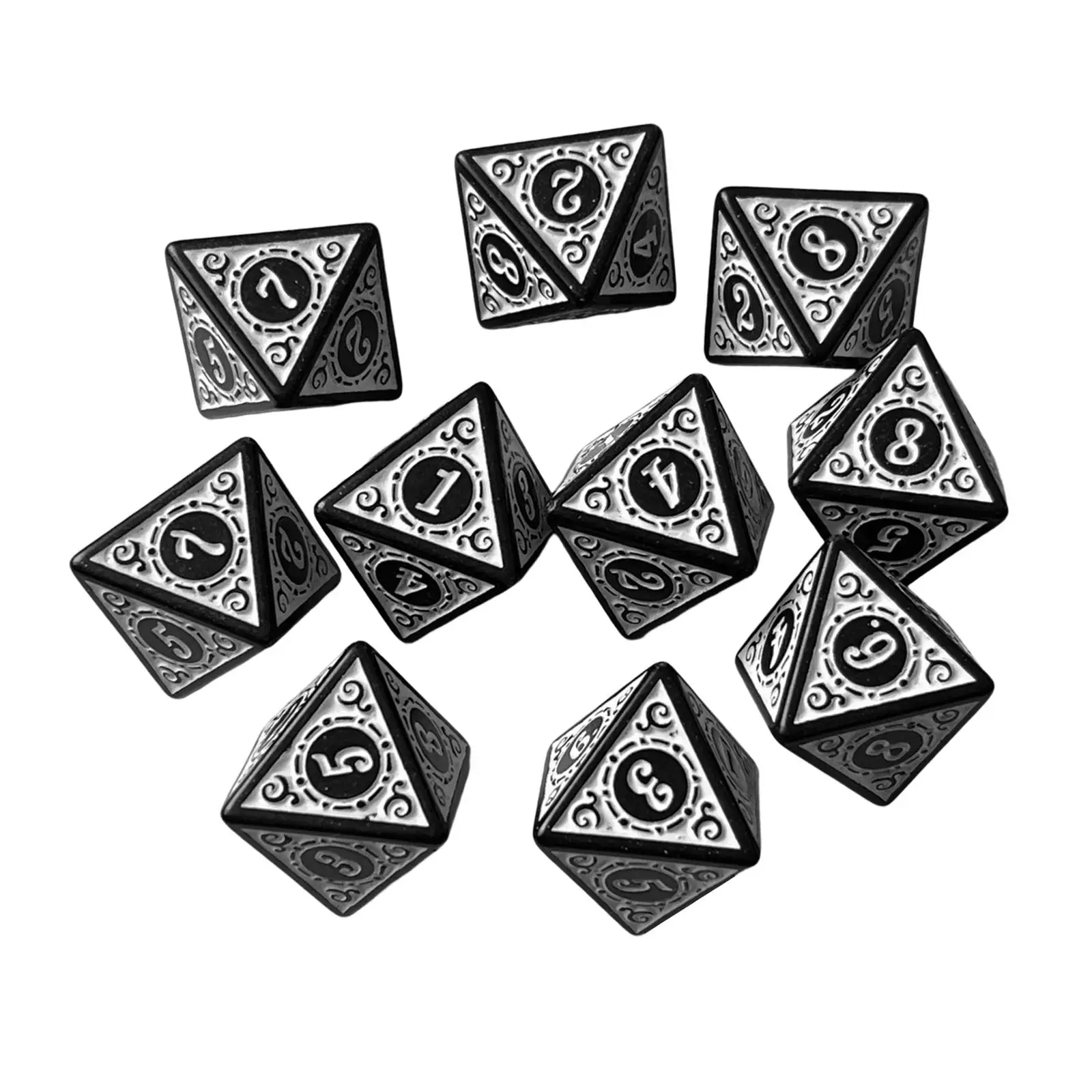 10 Pieces D8 Dices, 15mm Dices, Party Favors, Acrylic Entertainment Toys, 8 Sided Dices Set, 8 Sided Game Dices for Table Game
10 Pieces D8 Dices, 15mm Dices, Party Favors, Acrylic Entertainment Toys, 8 Sided Dices Set, 8 Sided Game Dices for Table Game