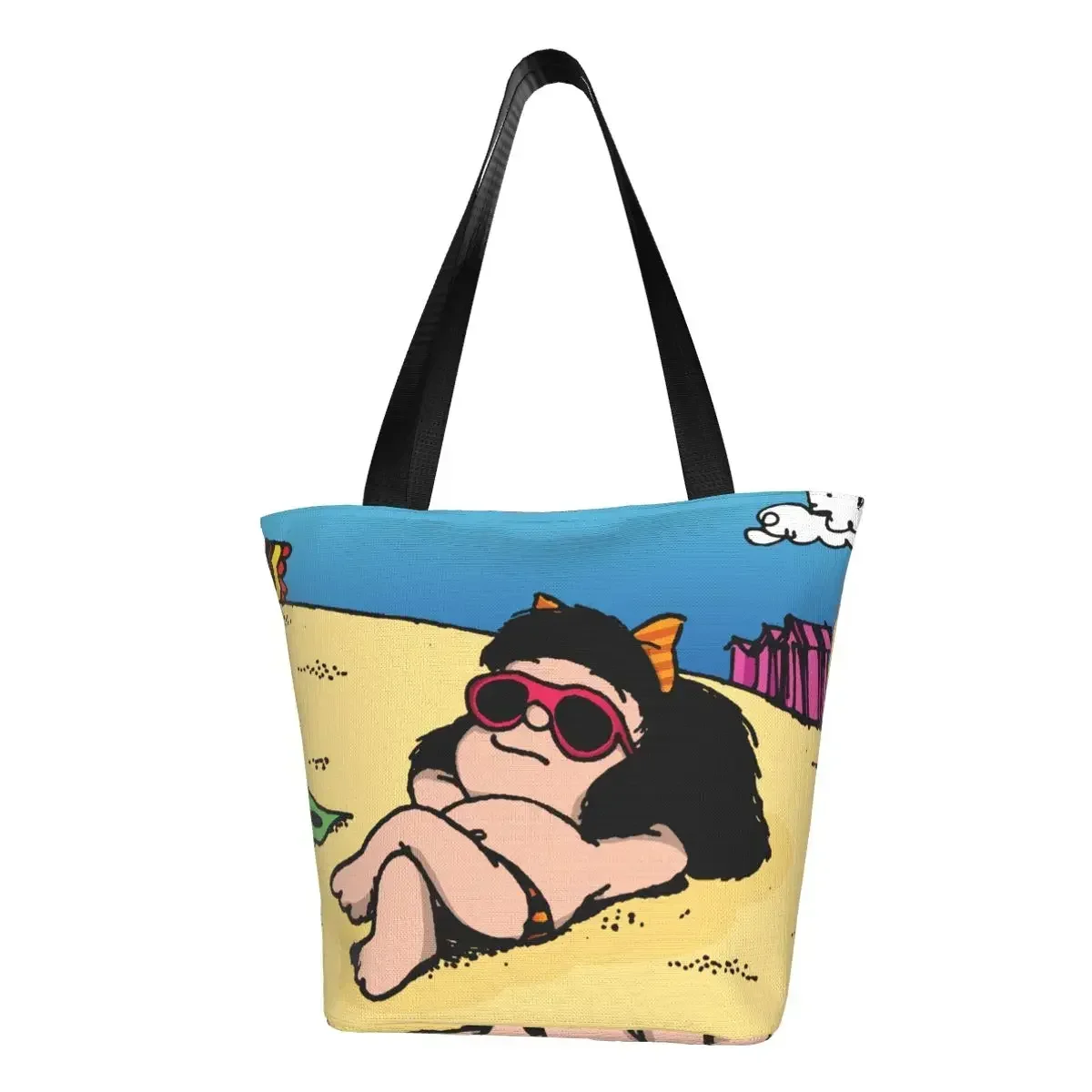 Mafalda, пляжная сумка для покупок, Холщовая Сумка для покупок, сумка на плечо, вместительная портативная забавная сумка
Mafalda, пляжная сумка для покупок, Холщовая Сумка для покупок, сумка на плечо, вместительная портативная забавная сумка