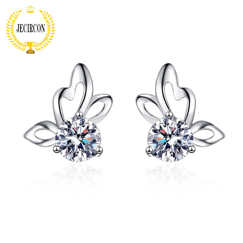 JECIRCN Classic 0.5ct Moissanite Earrings for Women Trendy Simple Butterfly Ear Studs 925 Sterling Silver 18k White Gold Jewelry
JECIRCN Classic 0.5ct Moissanite Earrings for Women Trendy Simple Butterfly Ear Studs 925 Sterling Silver 18k White Gold Jewelry