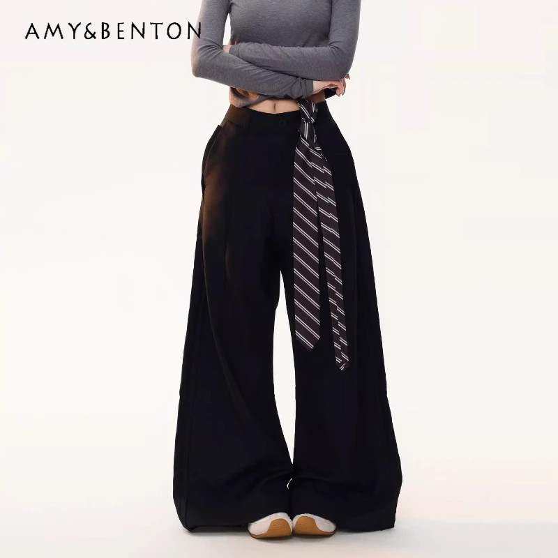 Vintage Striped Ribbon Cargo Women's Trousers 2026 Spring New Sweet Cool Straight-Leg Suit Wide-Leg Floor-Length Pants Ladies
Vintage Striped Ribbon Cargo Women's Trousers 2026 Spring New Sweet Cool Straight-Leg Suit Wide-Leg Floor-Length Pants Ladies