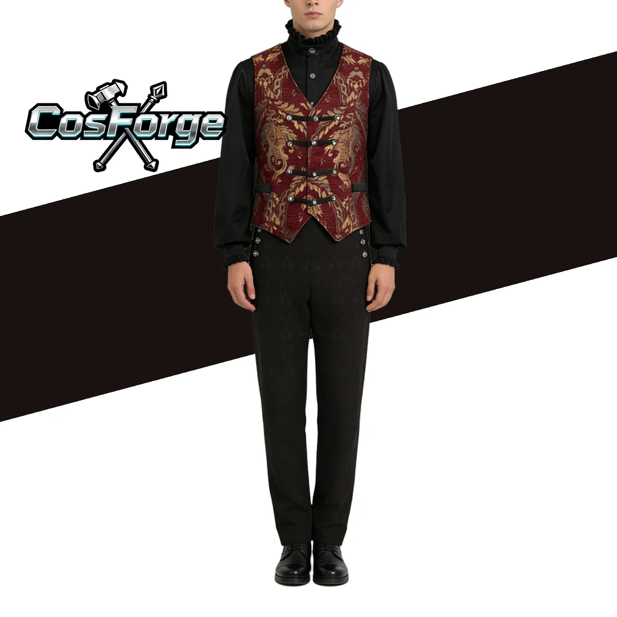 Men Victorian Steampunk Waistcoat - Retro Brocade Vest Renaissance Gothic Party Cosplay
Men Victorian Steampunk Waistcoat - Retro Brocade Vest Renaissance Gothic Party Cosplay