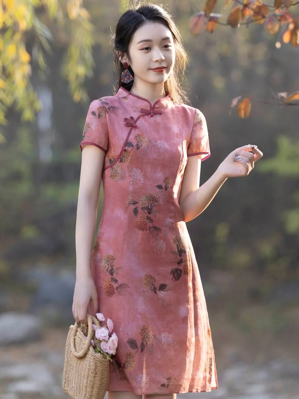 Summer New Sle Small Size Women's Dr Flax Fabric Retro Design Low Slit ort Length Floral Patterned Qipao Dr
Summer New Sle Small Size Women's Dr Flax Fabric Retro Design Low Slit ort Length Floral Patterned Qipao Dr