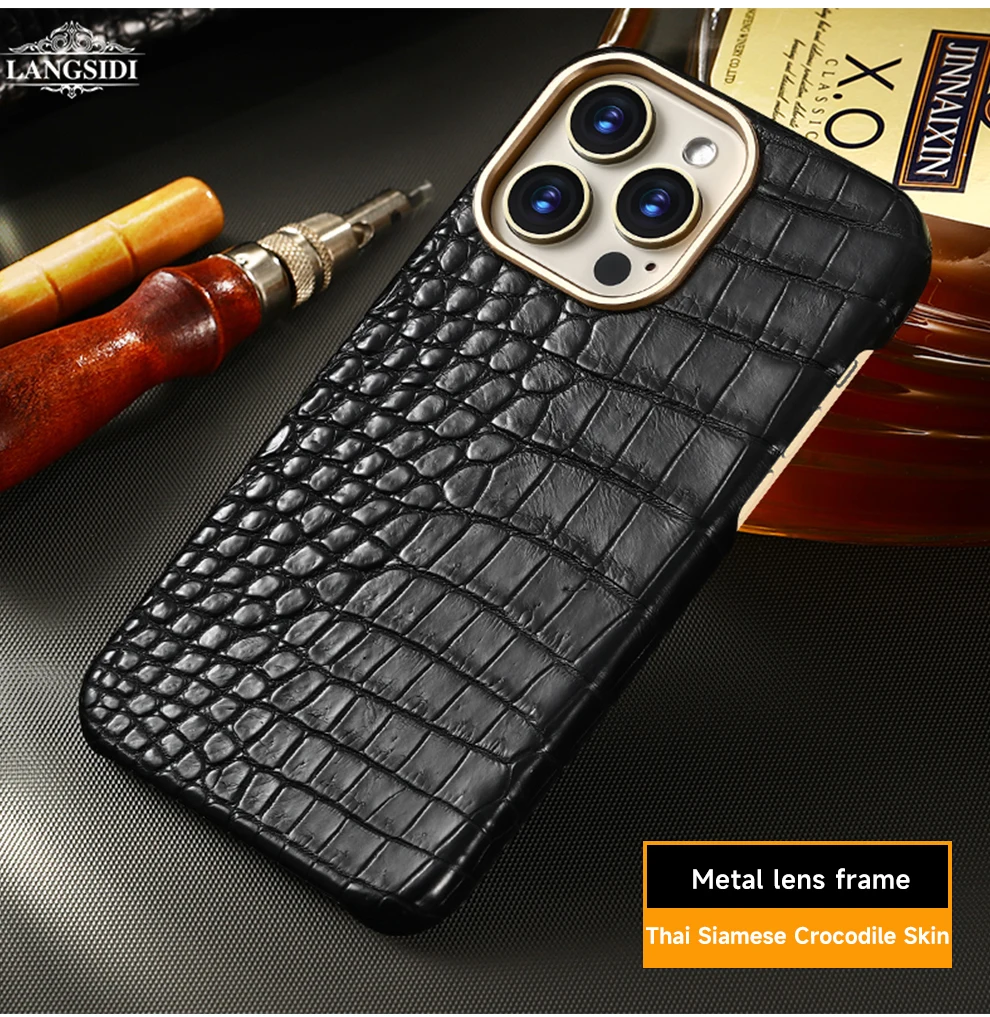 LANGSIDI Brand Original Crocodile leather for Magsafe case For Iphone 16 pro max Shockproof magnetic covers for iphone 16pro
LANGSIDI Brand Original Crocodile leather for Magsafe case For Iphone 16 pro max Shockproof magnetic covers for iphone 16pro
