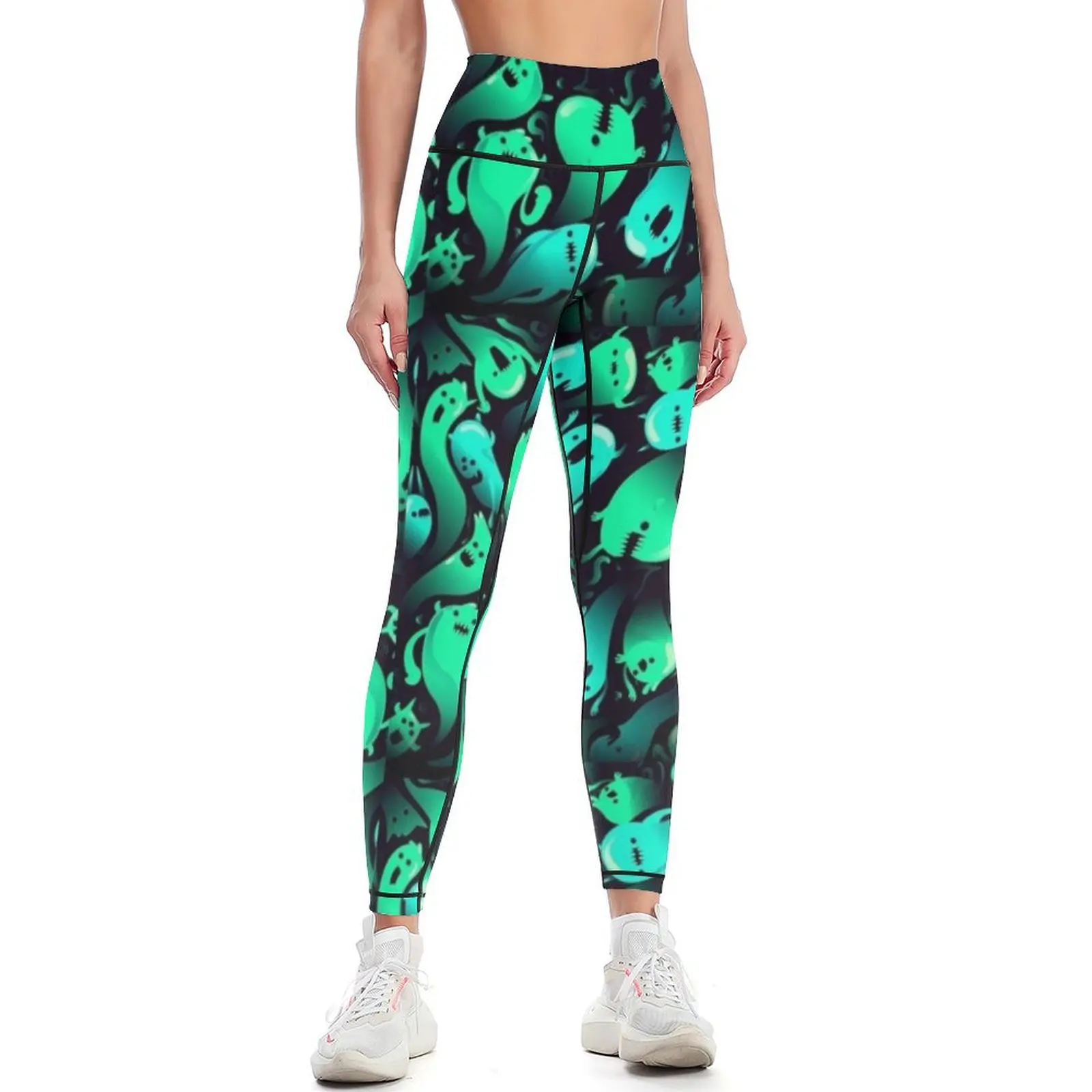 Neon Black and green boo, cute Halloween watercolor pattern, boo, witch, candy, bat, witch hat, pumpkin, latest Hallowe Leggings
Neon Black and green boo, cute Halloween watercolor pattern, boo, witch, candy, bat, witch hat, pumpkin, latest Hallowe Leggings