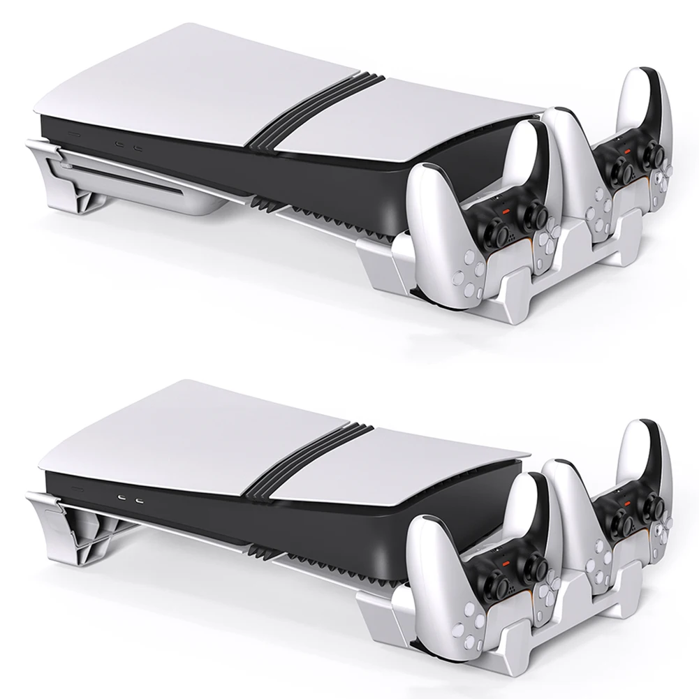 Horizontal Stand Cooling Station with 3-Level Cooling Fan Dual Controller Charger for PS5 Pro/PS5 Slim Disc/Digital Edition
Horizontal Stand Cooling Station with 3-Level Cooling Fan Dual Controller Charger for PS5 Pro/PS5 Slim Disc/Digital Edition