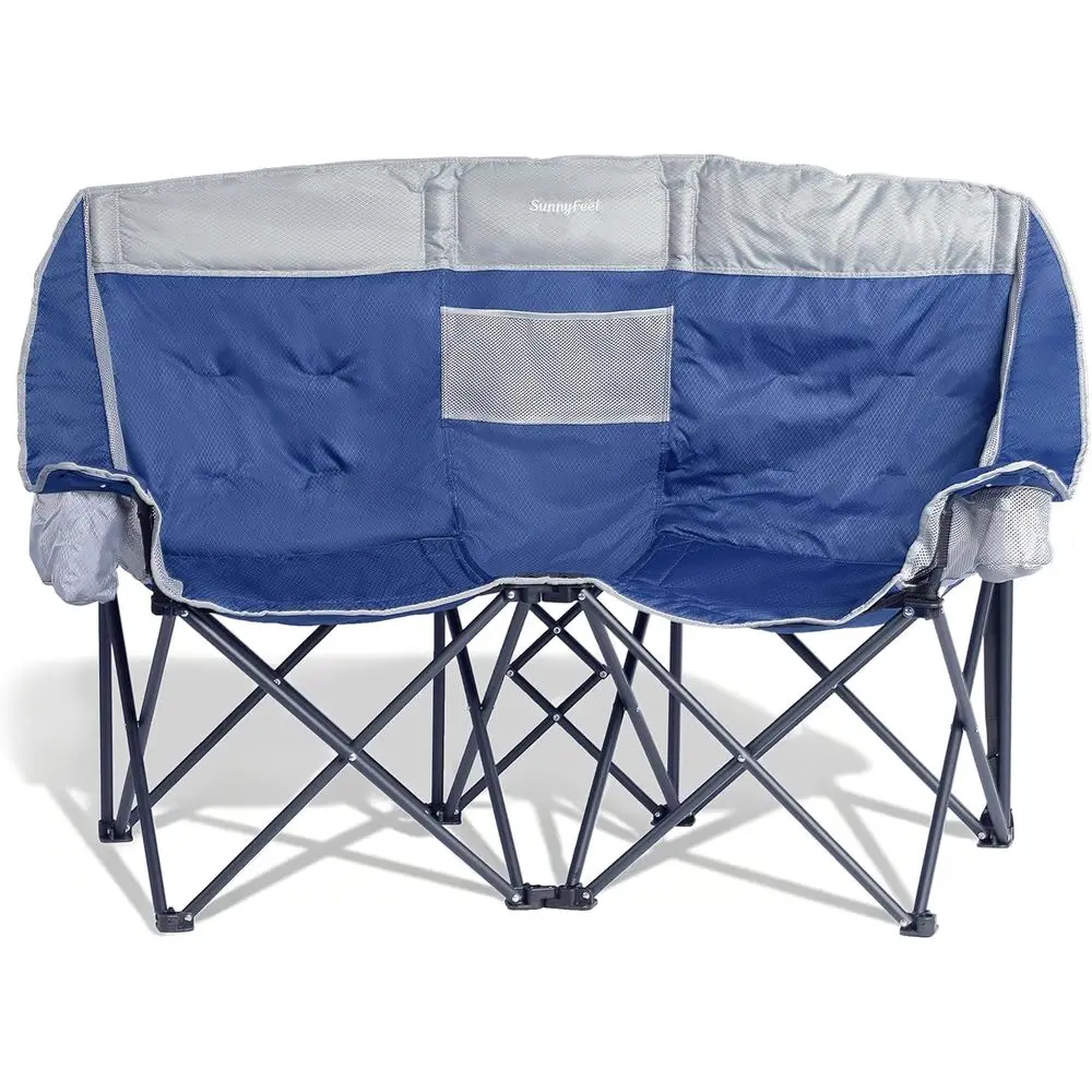Compact Double Camping Loveseat with Cooler, Portable, Space-Saving, Side Pockets, and Cup Holders
Compact Double Camping Loveseat with Cooler, Portable, Space-Saving, Side Pockets, and Cup Holders