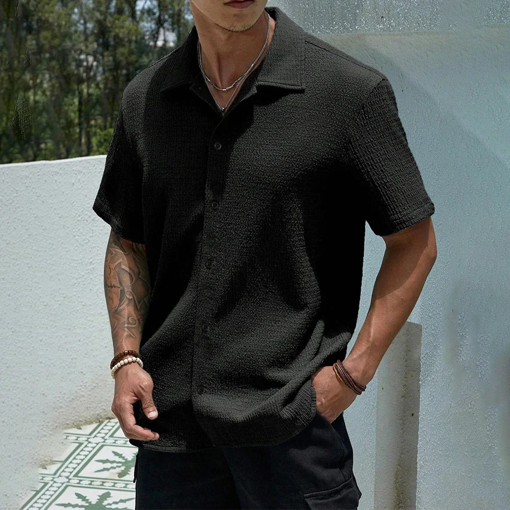 Breathable Mens Tops Mens Summer Shirts Brand New Lapel Neckline Polyester Fabric Regular Length Slight Stretch
Breathable Mens Tops Mens Summer Shirts Brand New Lapel Neckline Polyester Fabric Regular Length Slight Stretch