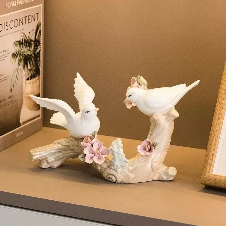 Ceramic Bird Figurine on Branch, Nordic White Desktop Decor - Zen Sculpture for Bookshelf, Office, Living Room, Calming Gift
Ceramic Bird Figurine on Branch, Nordic White Desktop Decor - Zen Sculpture for Bookshelf, Office, Living Room, Calming Gift